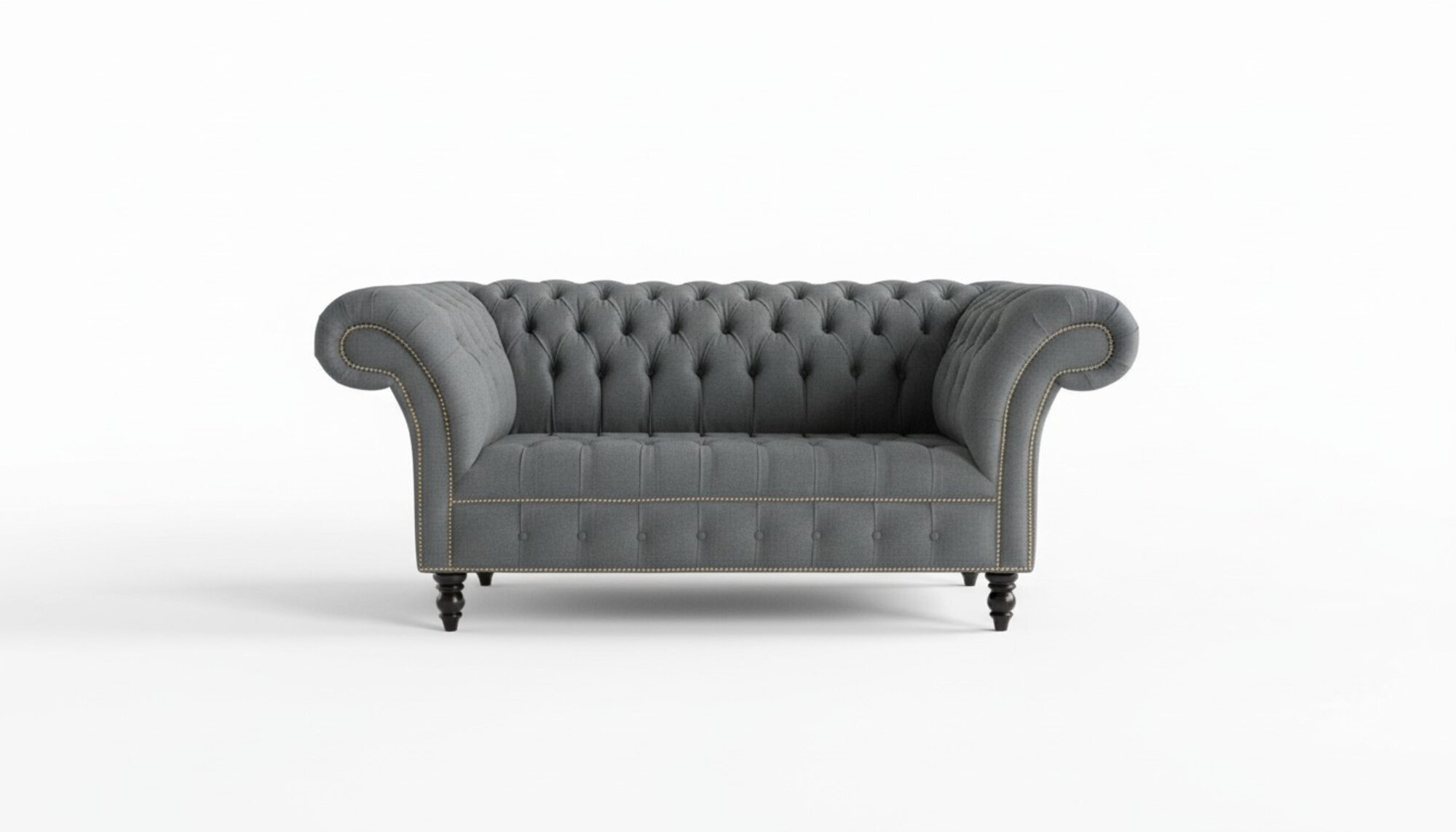 Graue Designer Sofa Couch Polster XXL 2 Sitzer Big Sofas Couchen