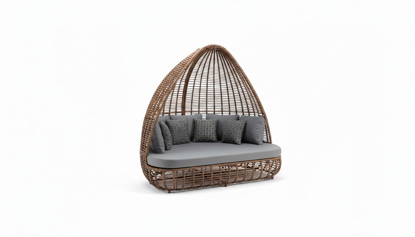 Grauer Dreisitzer Garten Sitzmöbel Textil Sofa Edle Terrassen Modern Möbel