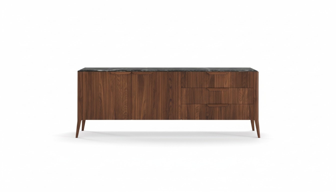 Großes Holz Sideboard Moderne Esszimmermöbel Echtholz Schubladen Neu