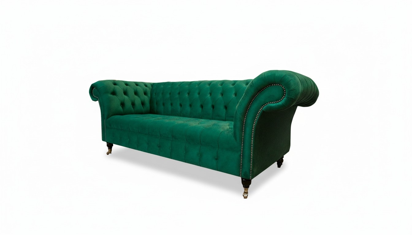 Grün Designer Sofa Couch Polster XXL 3 Sitzer Big Sofas Couchen Textil Leder
