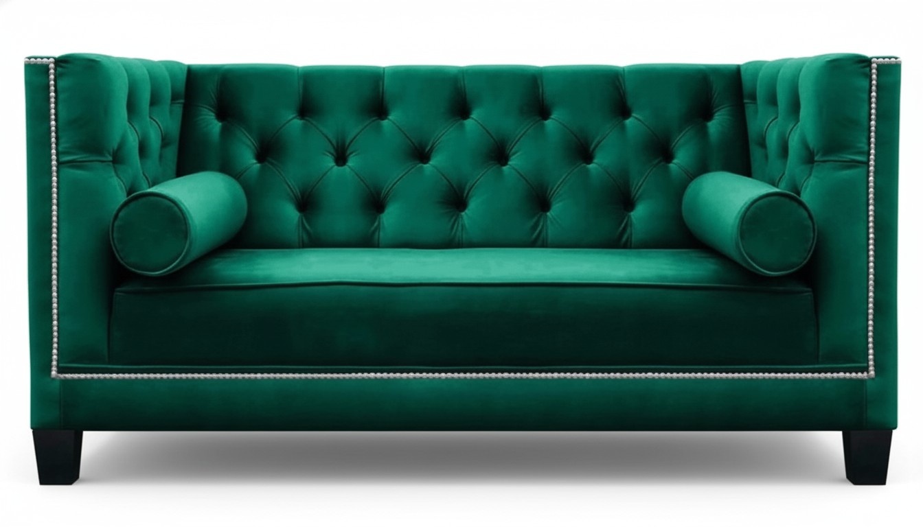Grün Sofa Zweisitzer Couch Chesterfield Modern Luxus Wohnzimmer Polstermöbel