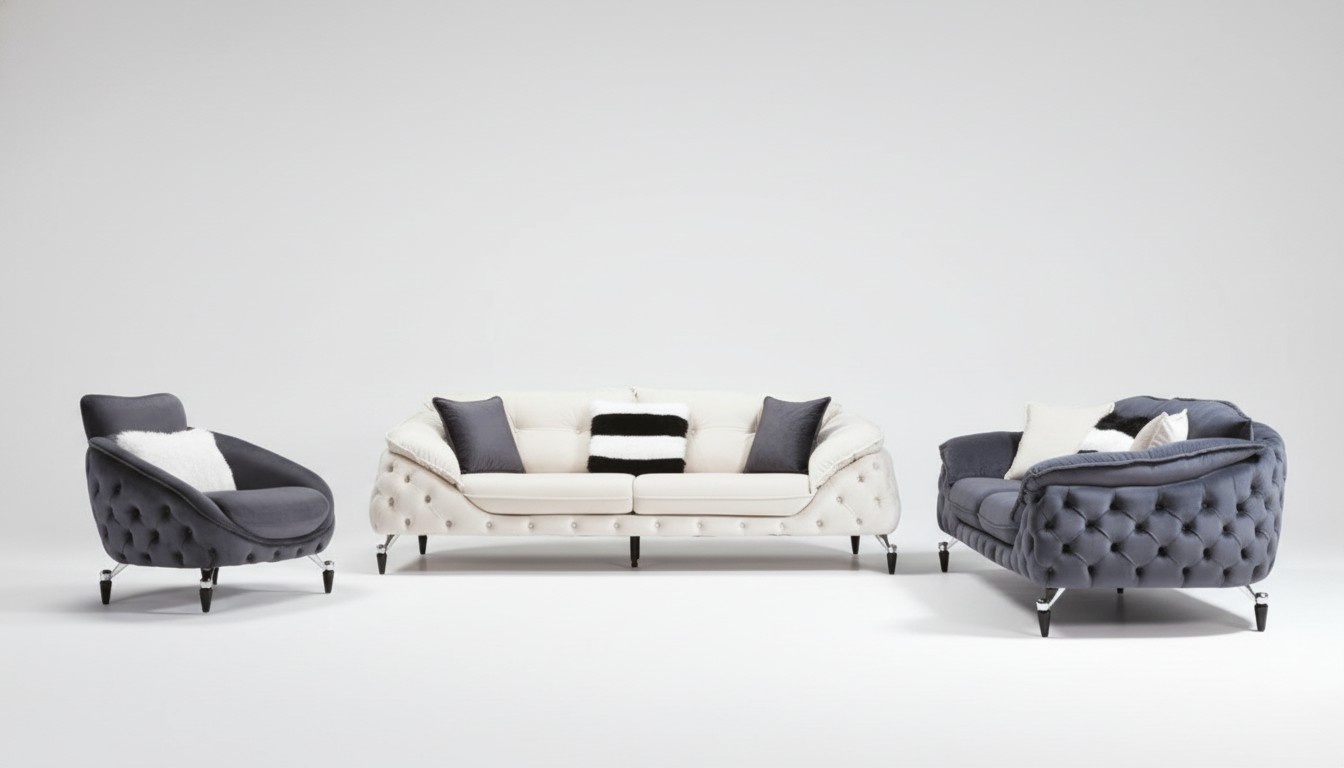 Grüne Chesterfield Couch Stoff Sofa Couch Möbel Luxus Einrichtung
