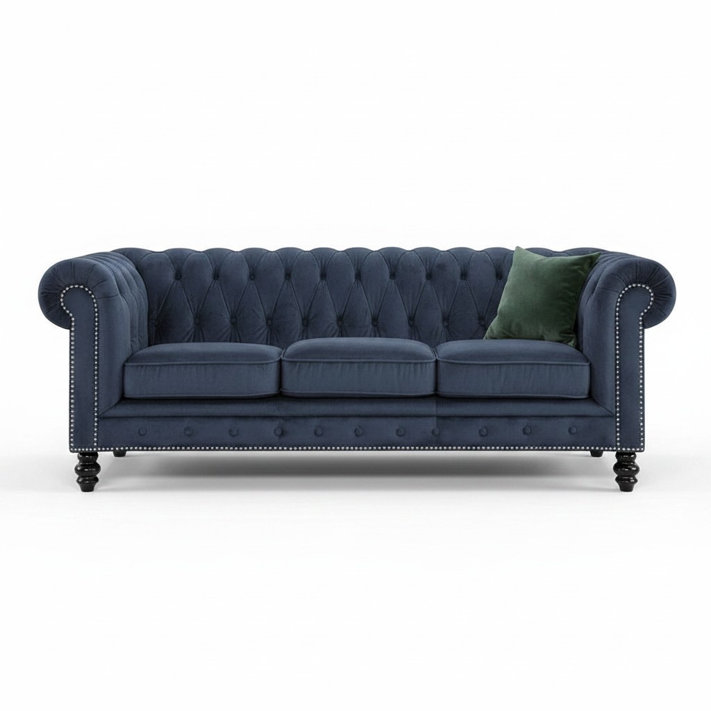 Günstig & Hochwertig Chesterfield Sofa Couch Dreisitzer Garnitur Neu