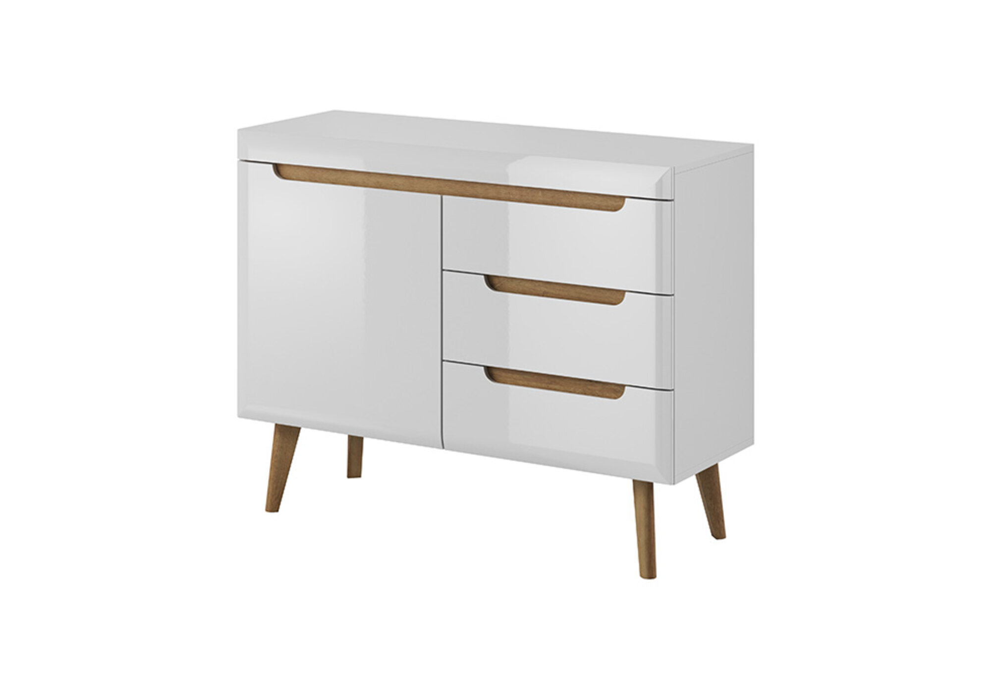 Hochglanz Kommode Sideboard Schrank Regal 107cm Schränke Regale