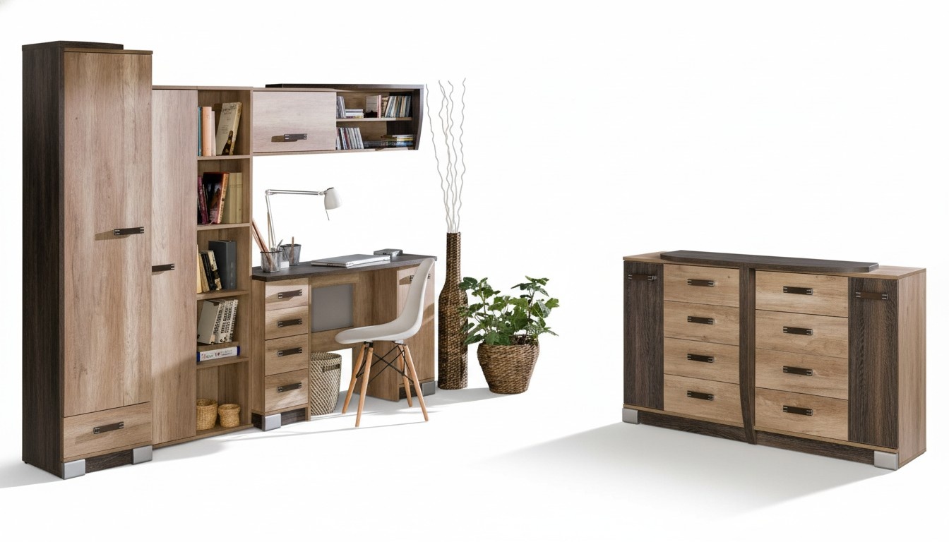 Hochschrank Schrank 1 türiger Mehrzweck Schubladen Wohnzimmer Regal