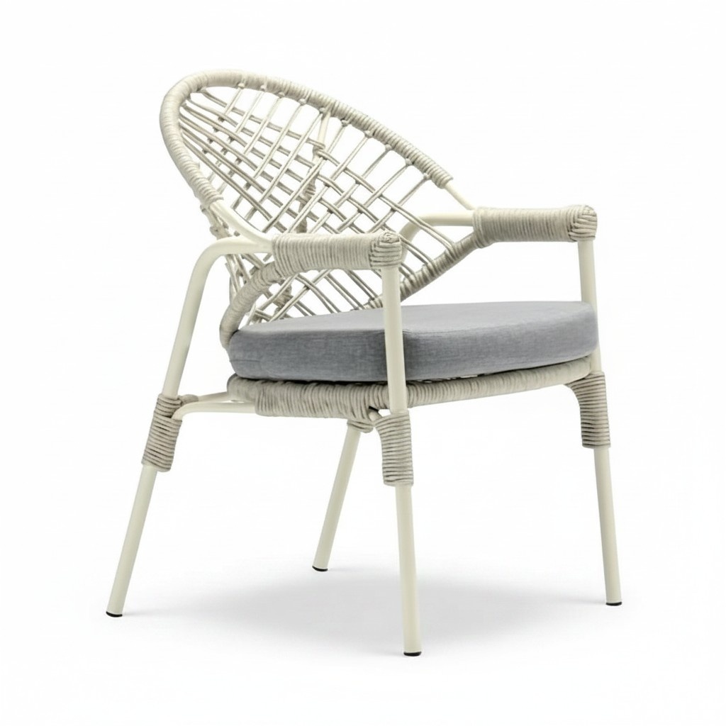 Hochwertig Terrasse Stuhl Grau Luxus Modern Stühle stilvoll Rattan Stil Möbel