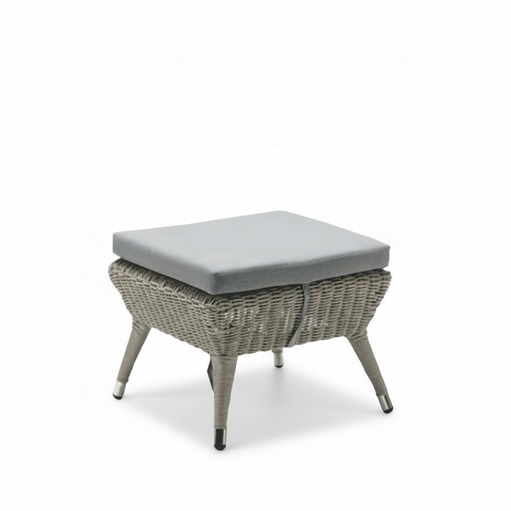 Hocker Grau Modern Fußhocker Sitzhocker Sitzpouf Terrasse Designer Möbel
