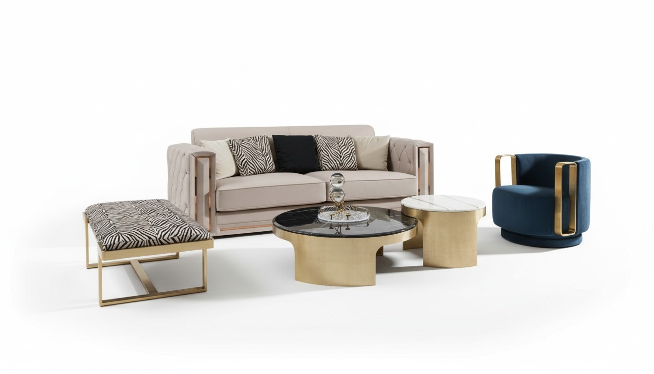 Hocker Zebra Wohnzimmer Edelstahl Neu Modern Design Möbel Luxus
