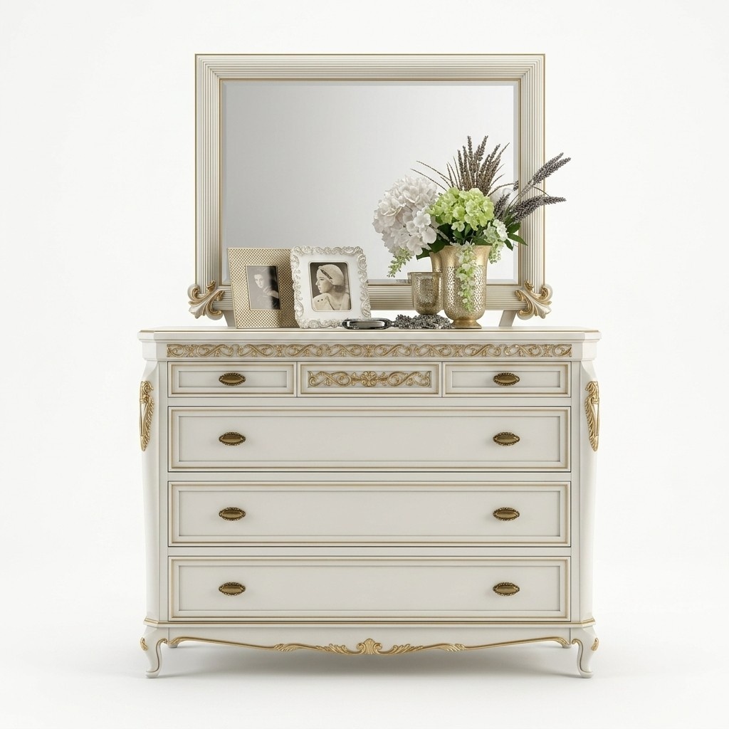 Hohe Kommode Sideboard Kommoden 5 Schubladen Hochschrank Schrank Holz Möbel