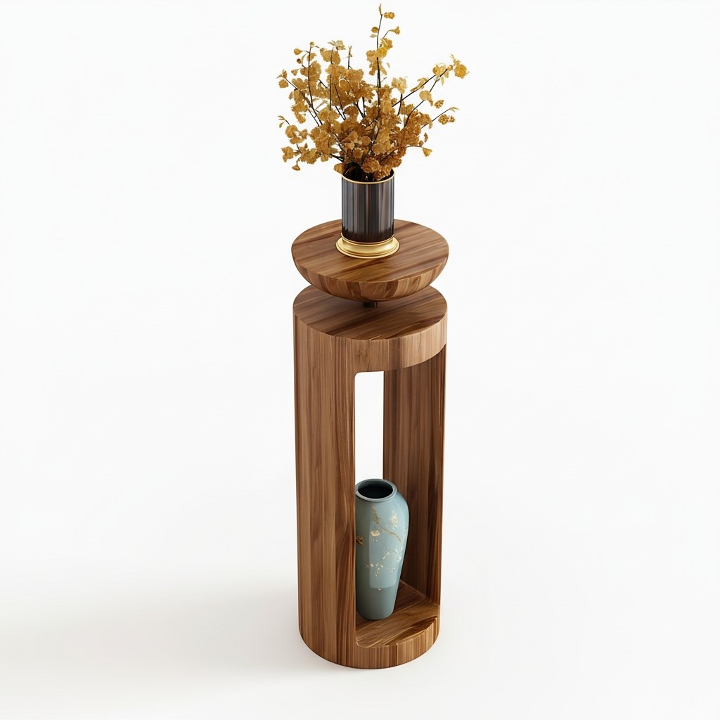Holz Blumenständer Design Ständer Blumen Topf für Blumen Töpfe Vasen 35x100cm