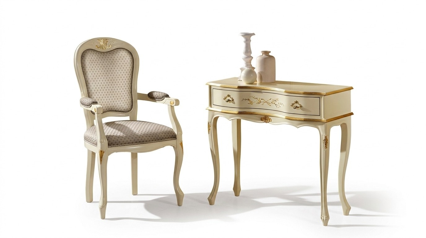 Braun Holz Italienische Möbel Konsolentisch Möbel Stil Barock Design Konsolen