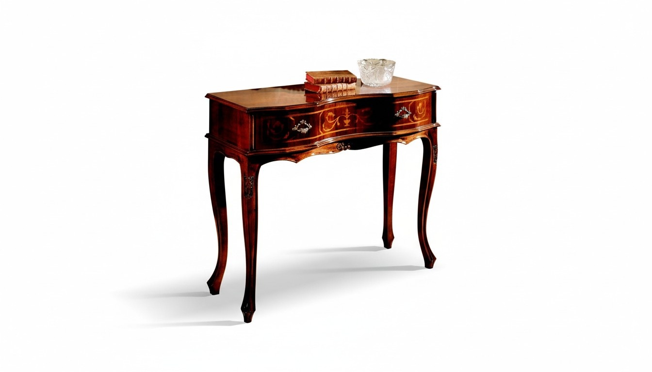 Holz Italienische Möbel Konsolentisch Braun Möbel Stil Barock Design Konsolen