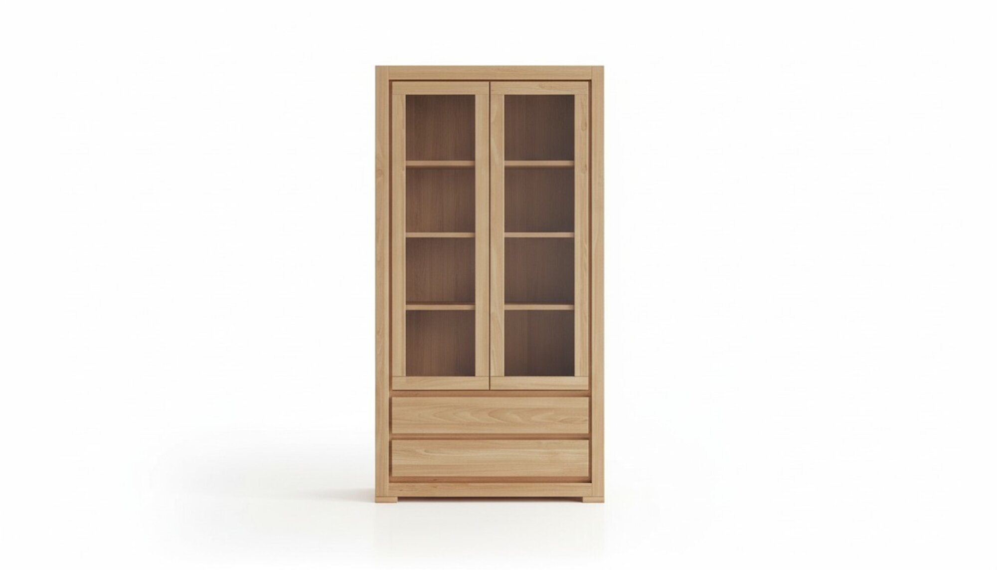 Holz Vitrine Wohnzimmerschrank Vollholz Schrank Holz Schränke Glas Vitrinen Neu