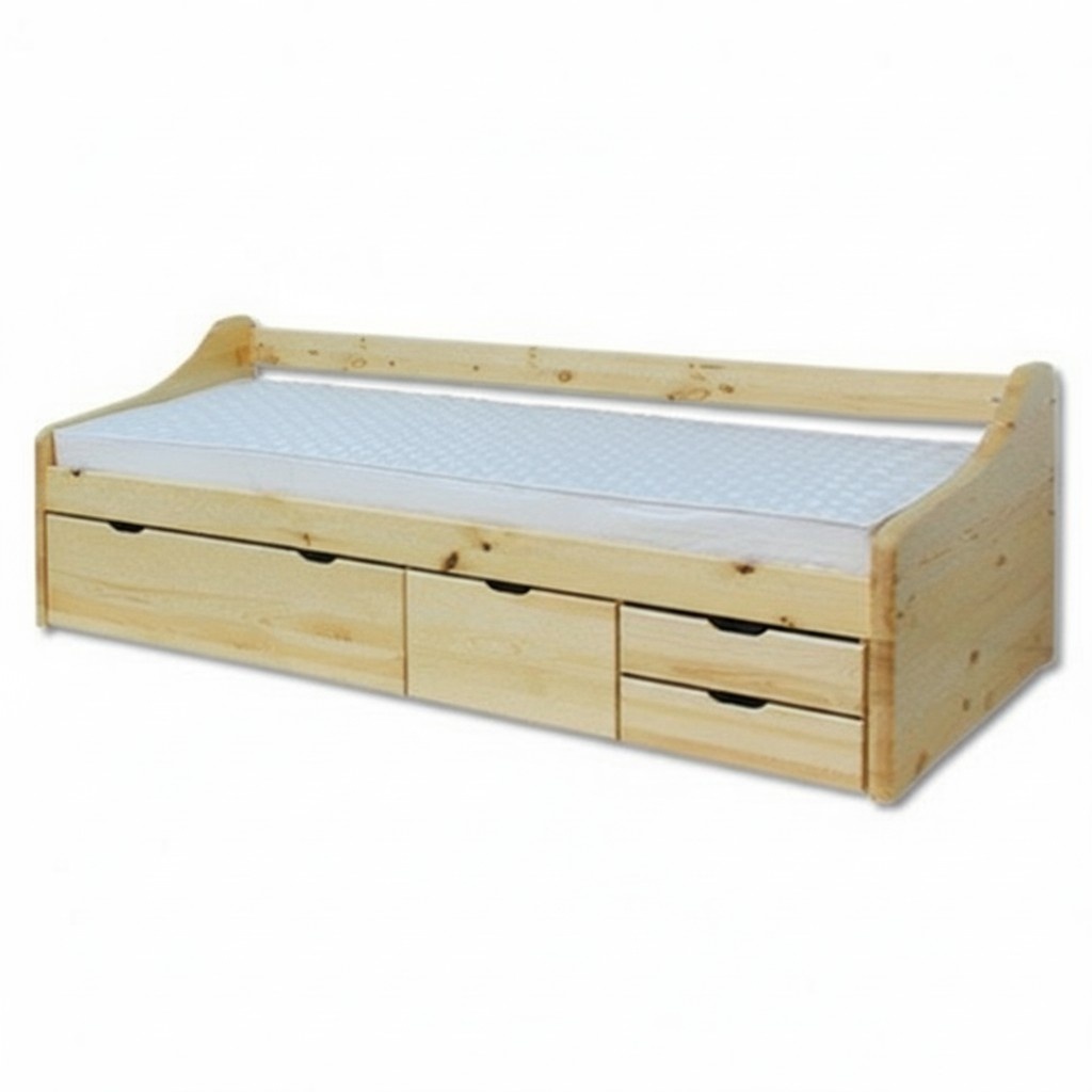 Holzbett Echtes Holz Bett Betten Schlafzimmer Hotel 90x200 Stil Massive Möbel