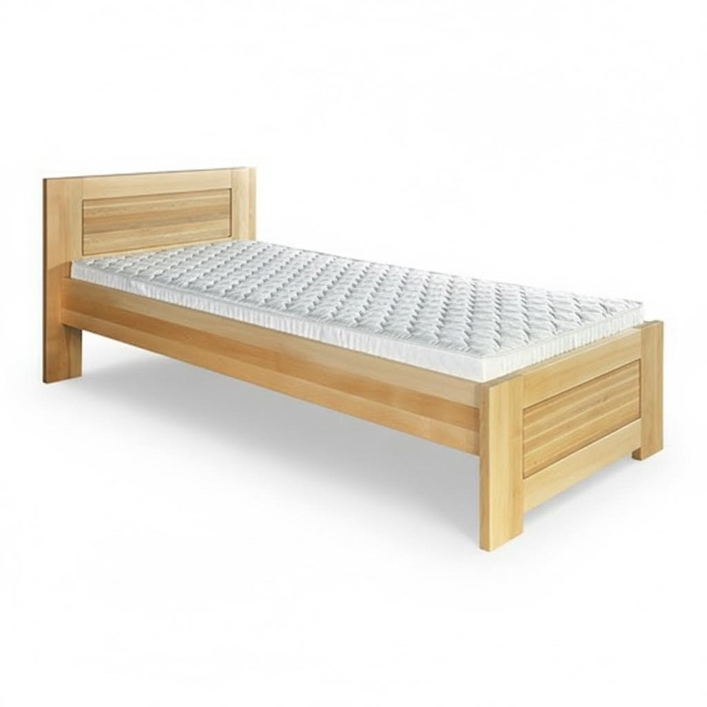 Holzbett Echtes Holz Bett Schlafzimmer Hotel 100x200 Stil Massive Möbel Betten