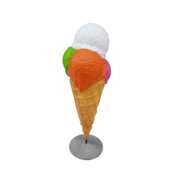 Skulptur Ente mit Eis Werbung Eisdiele Figuren Statuen Aufsteller