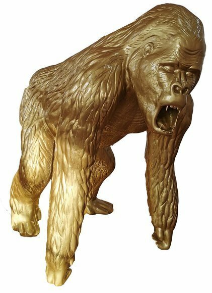 Goldene Figur Statue Gorilla Statuen Dekoration Figuren Abstrakte