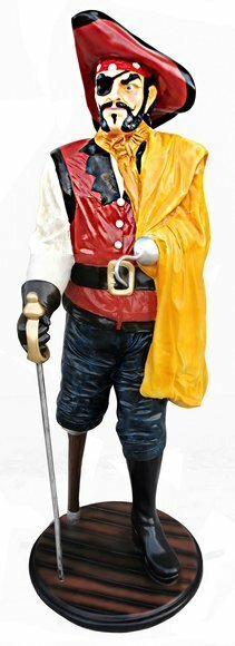 Pirat Figur Statue Design Skulptur Dekoration 185 cm Außen Abstrakt
