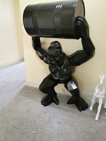 Designer Figur Statue Moderne Statuen Dekoration Figuren Deko Gorilla