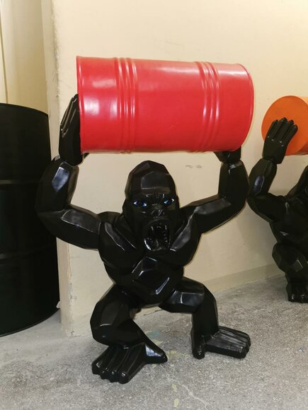 Designer Moderne Figuren Figur Statuen Dekoration Deko Gorilla Statue Garten Neu