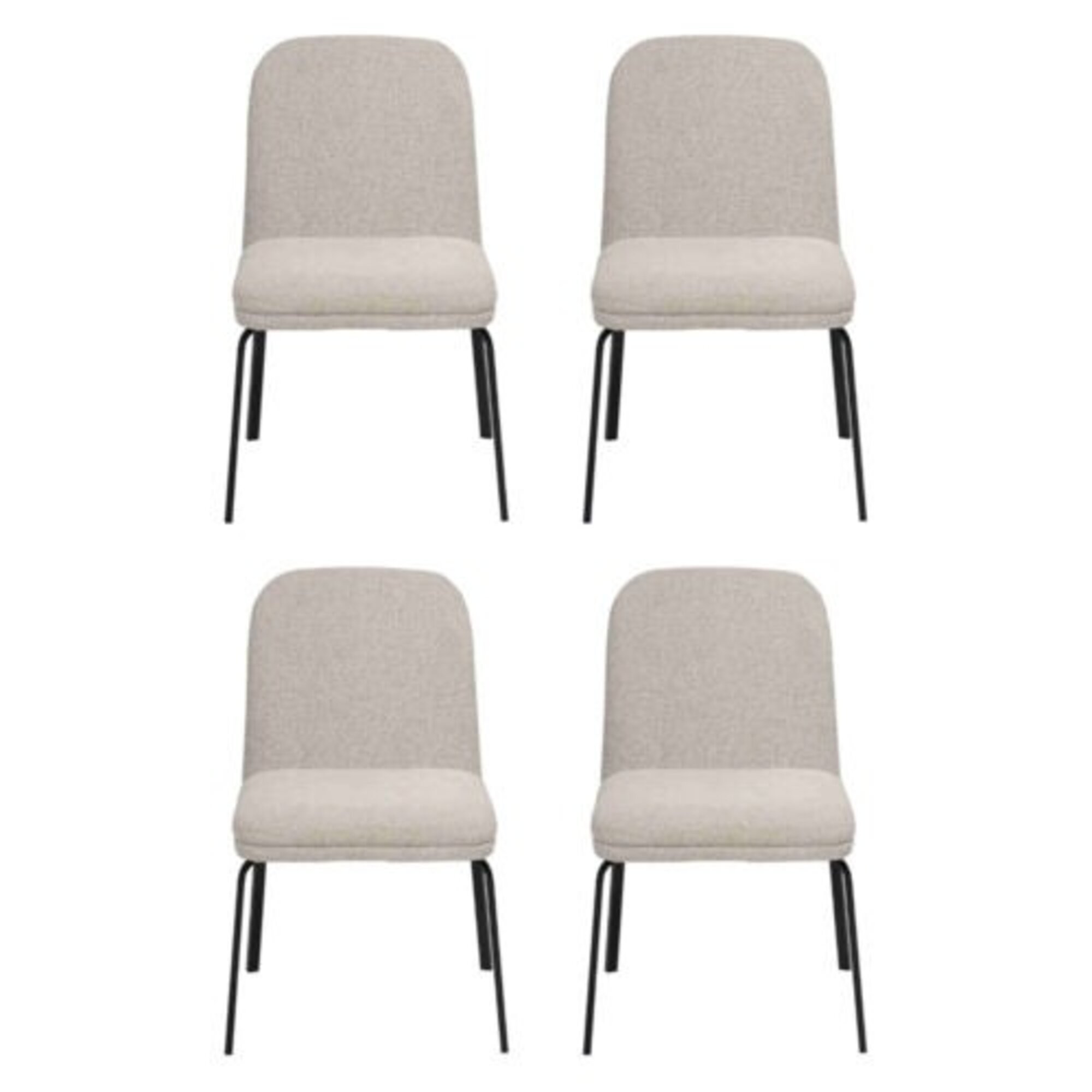 Gruppe Garnitur Stühle 4x Stuhl Set Textil Polster Sitz Edelstahl Esszimmer Neu
