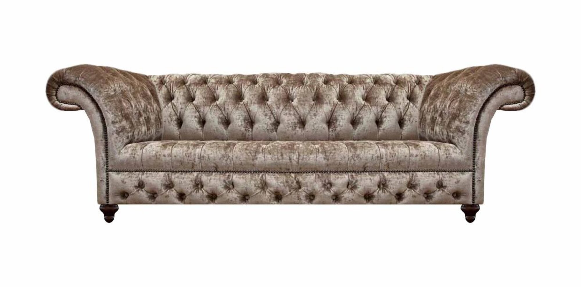 Sofa Couch Dreisitze Modern Luxus Sitzmöbel Einrichtung Wohnzimmer Chesterfield
