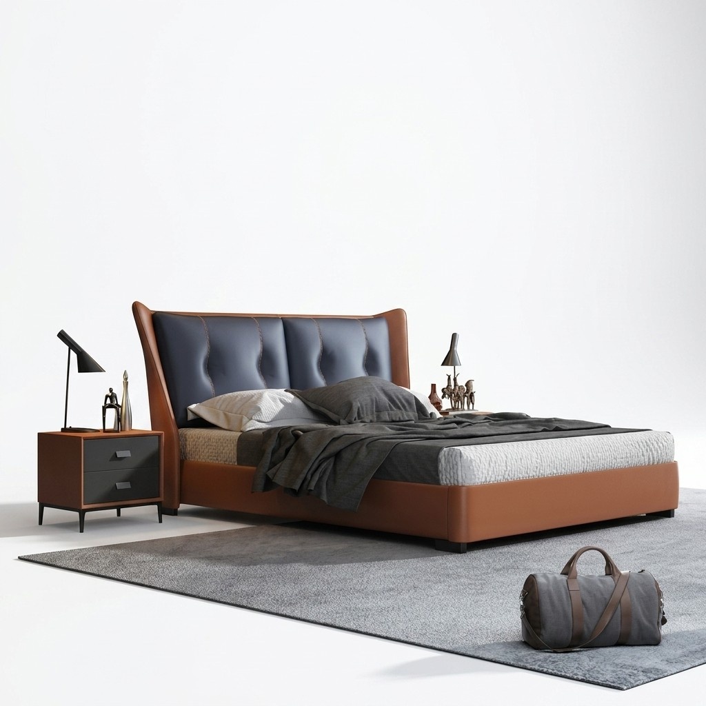 Italienische Designer Möbel Bett Doppel Schlazimmer 180x200cm Neu