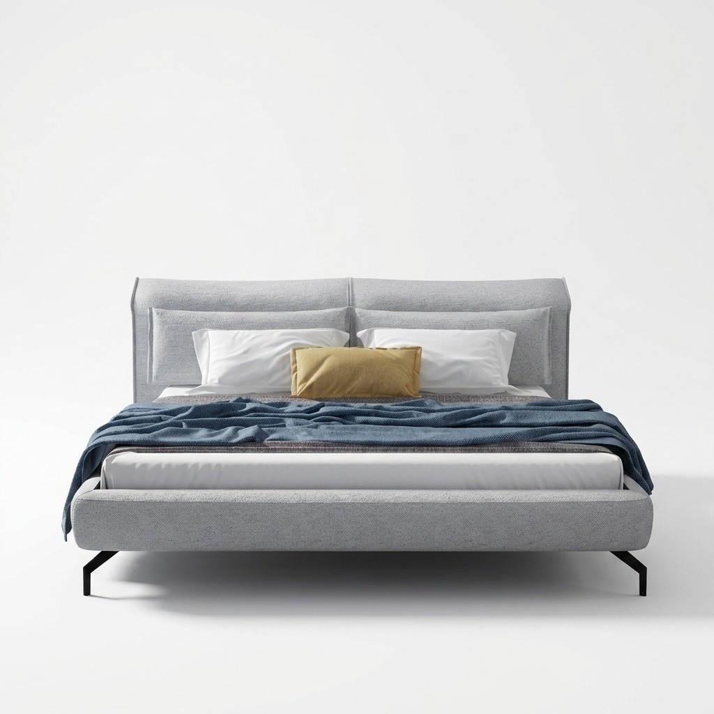Italienische Designer Möbel Bett Doppel Schlazimmer 180x200cm Leder