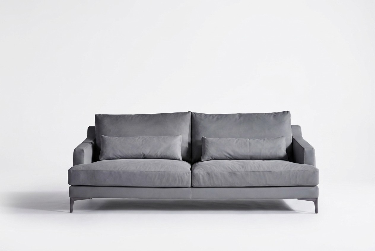 Italienische Designer Möbel Hochwertige Dreisitzer Couch Polster Leder Sofa Neu