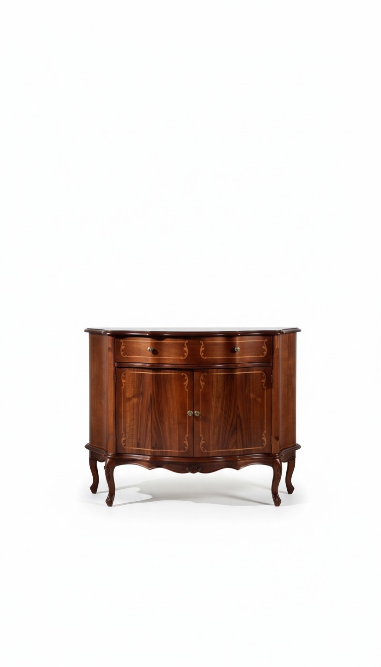 Italienische Möbel Kommode Schrank Braun Design Luxus Holz Stil Barock