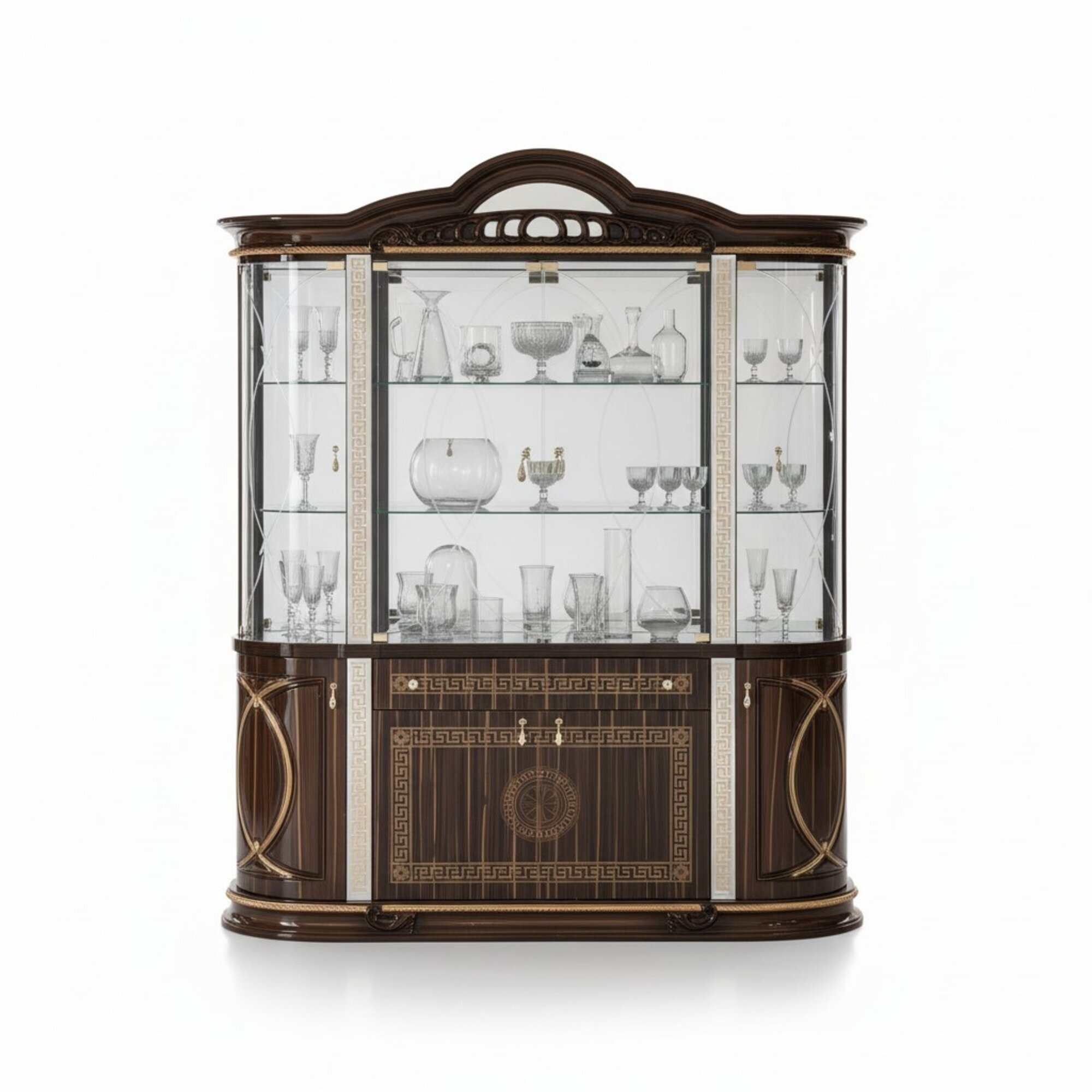 Italienische Möbel Vitrine xxl Schrank Vitrinen Schau Schränke Design