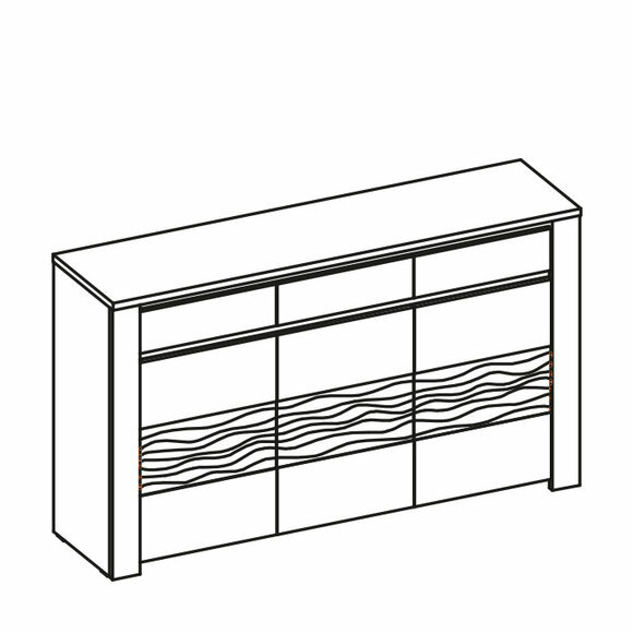 Sideboard Modern Holz Kommode Vitrine Kommoden Vitrinen Kommodenschrank