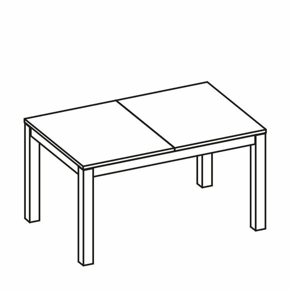 Großer Tisch Esstisch Holztisch Konferenztisch Ausziehbar 200cm Iva I-S1
