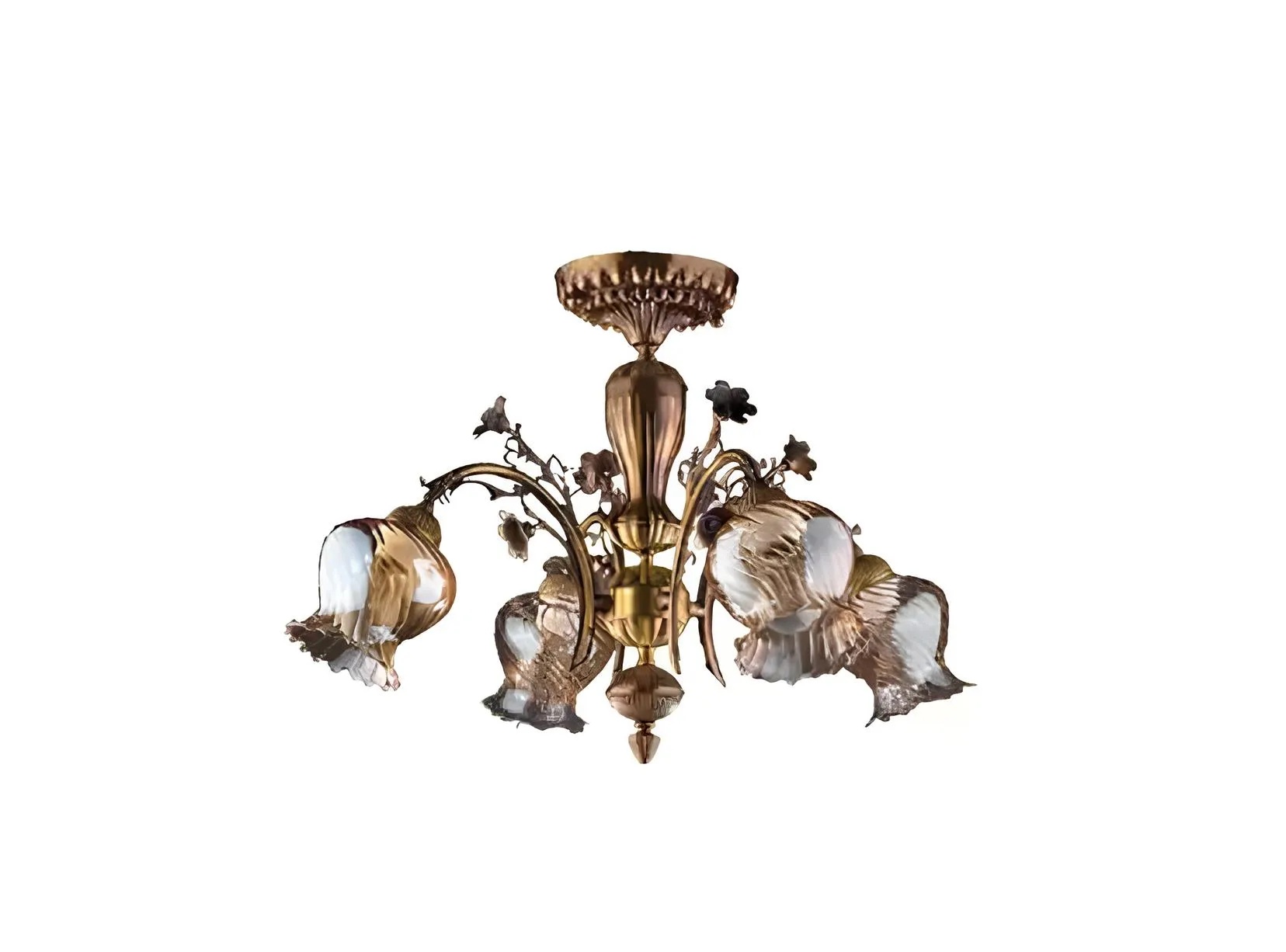 Deckenleuchter Blumen Lüster Kronleuchter Deckenlampe Lampe Glas Sofort