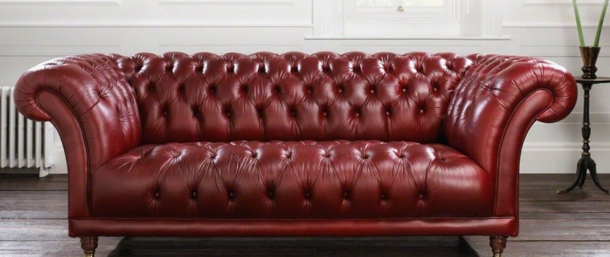 Chesterfield Couch Polster Sofa XXL Big Sofas 3 Sitzer 100% Leder Sofort