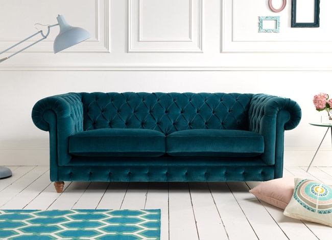 Chesterfield Design Polster Luxus Sitz Sofa Couch Leder Textil 3 Sitzer