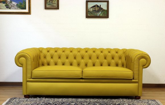 Chesterfield Sofa Couch Leder Sofas Couchen Polster Sitz Garnitur 3 Sitzer Neu