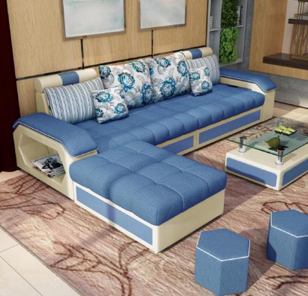 Stoff Ecksofa L-form Eck Polstersofa Sitz Design Couch Sofas