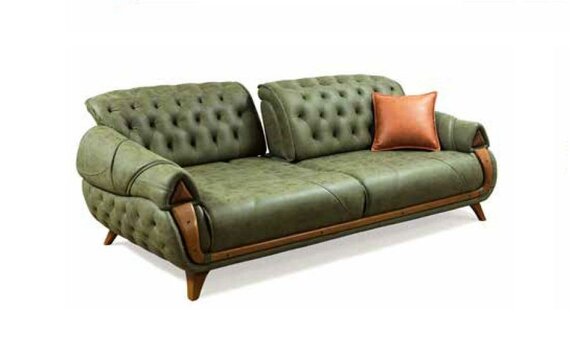 Klassischer Dreisitzer Sofa Couch Polster Möbel Wohnzimmer 3 Sitz