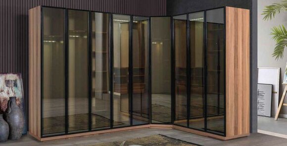 Begehbarer Schrank Elemente Glasschrank Durchsichtige Türen Schränke
