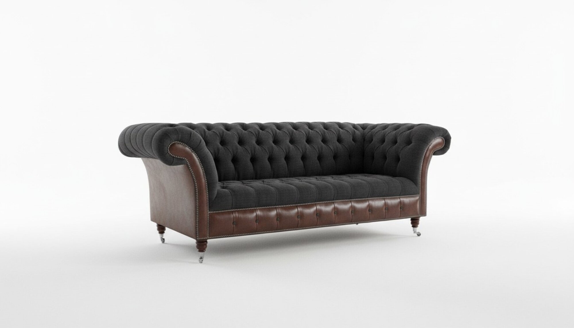 Klassische Luxus Barock Rokoko Sofa Couch Chesterfield Sofa Textil