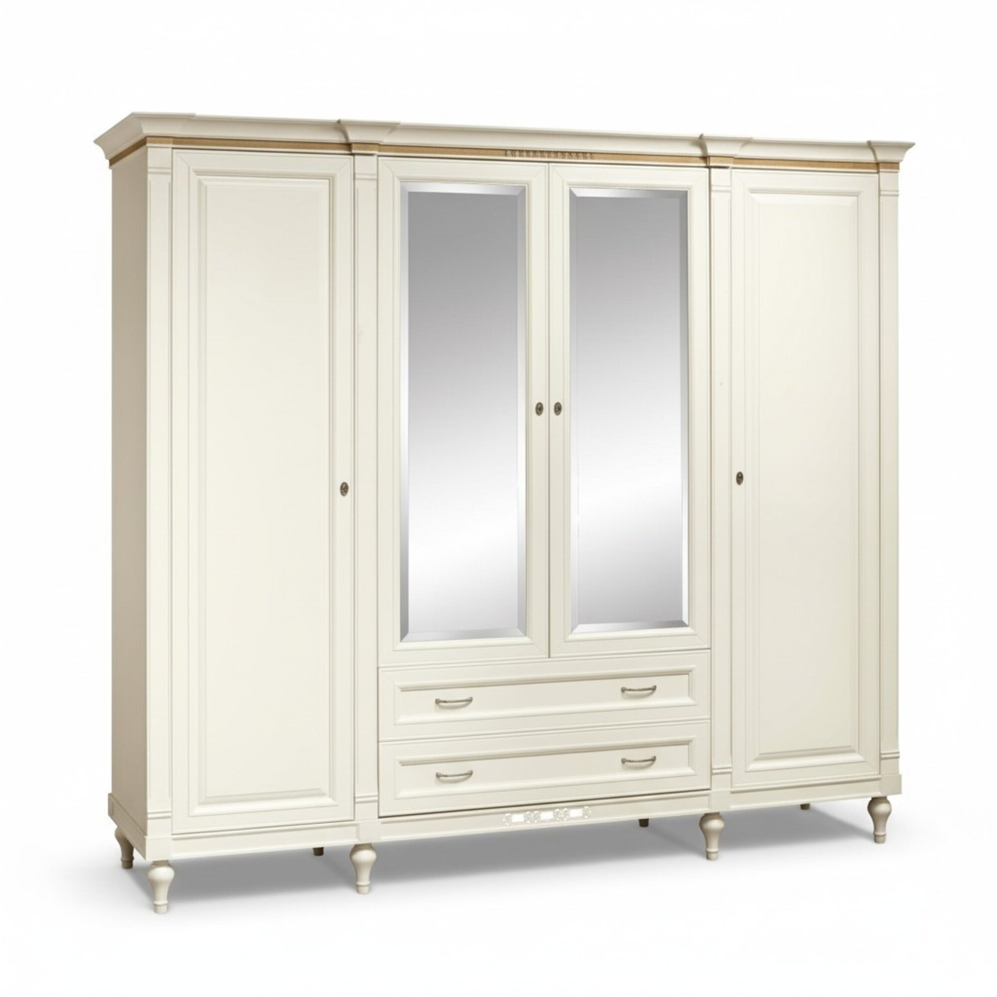 Klassische Schränke Schrank Schrankwand 4 Türen Holz Möbel Schlafzimmer