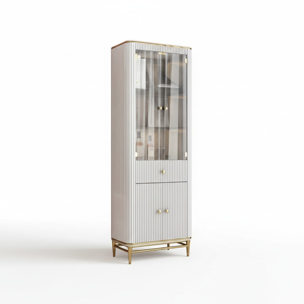 Schränke Klassische Vitrine Holz Edler Luxus Glas Schrank Holz Regal