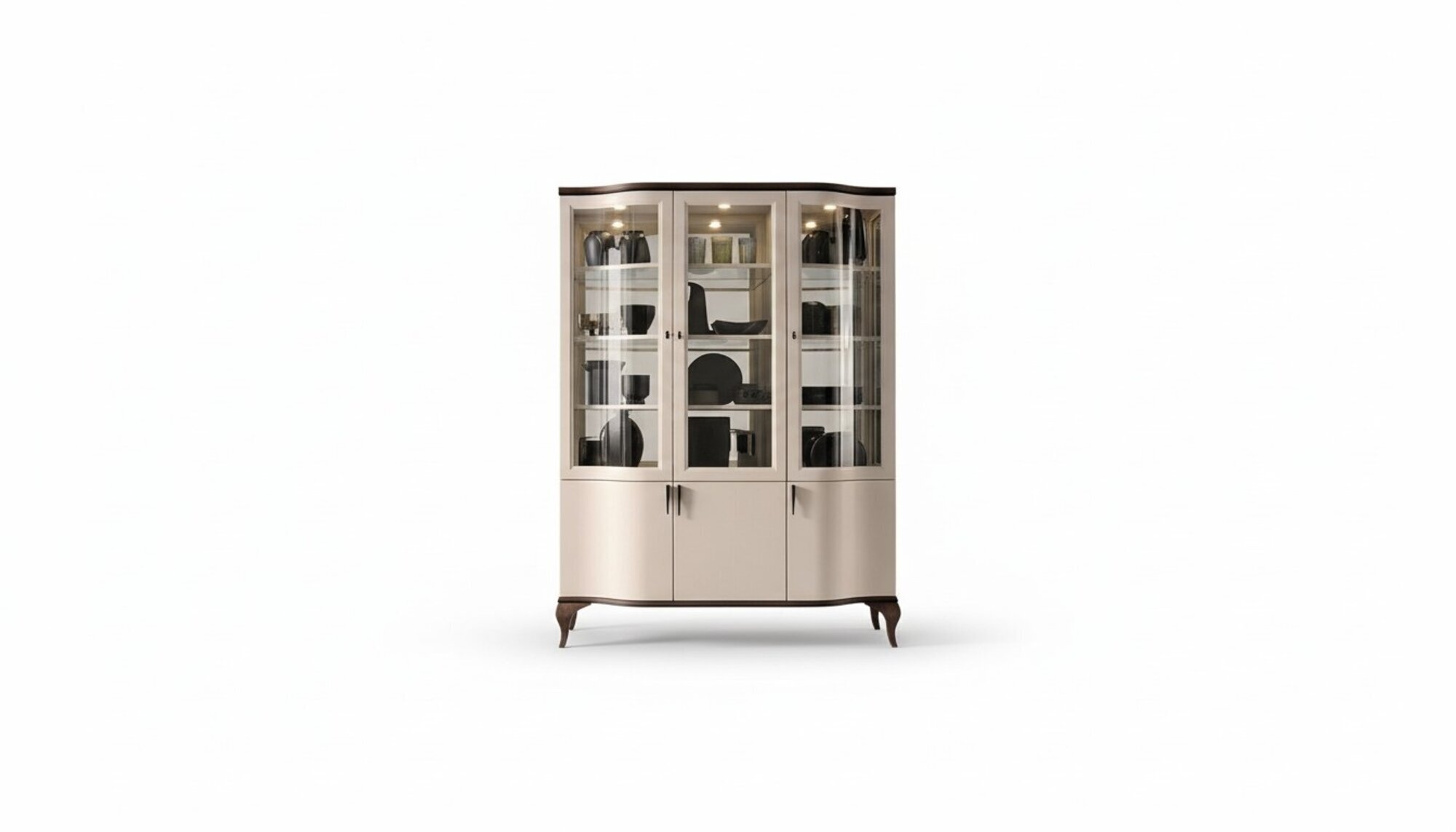 Klassische Schränke Vitrine Vitrinen Holz Edler Luxus Glas Schrank Holz