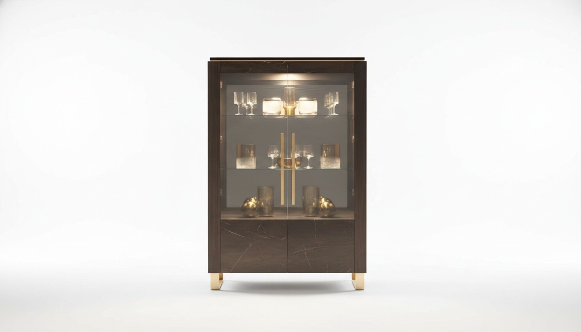 Klassische Vitrine Schrank Wohnzimmer Vitrinenschrank Regal Schränke