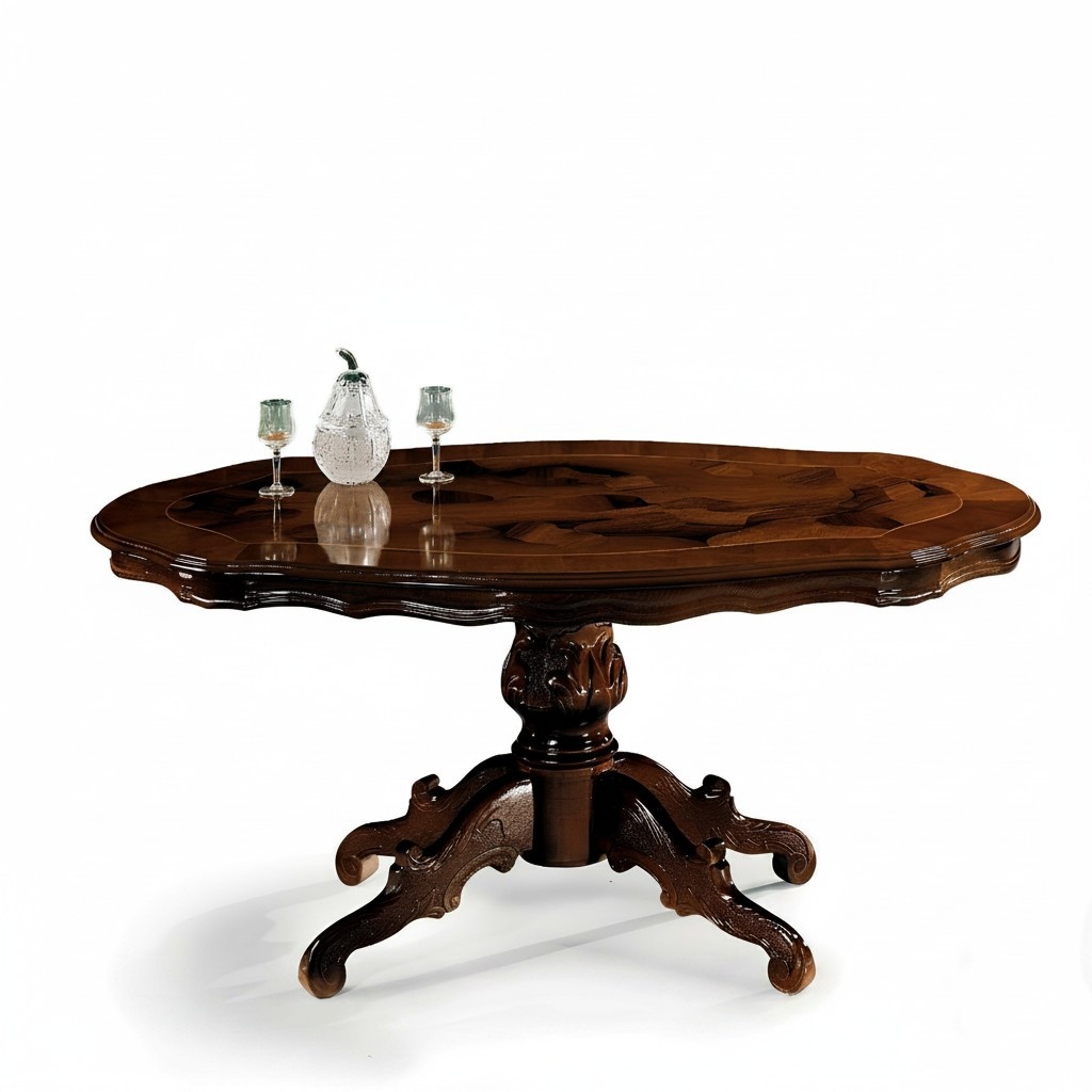 Klassischer Couchtisch Tisch Wohnzimmer Tische Barock Holz Couchtische Kaffee