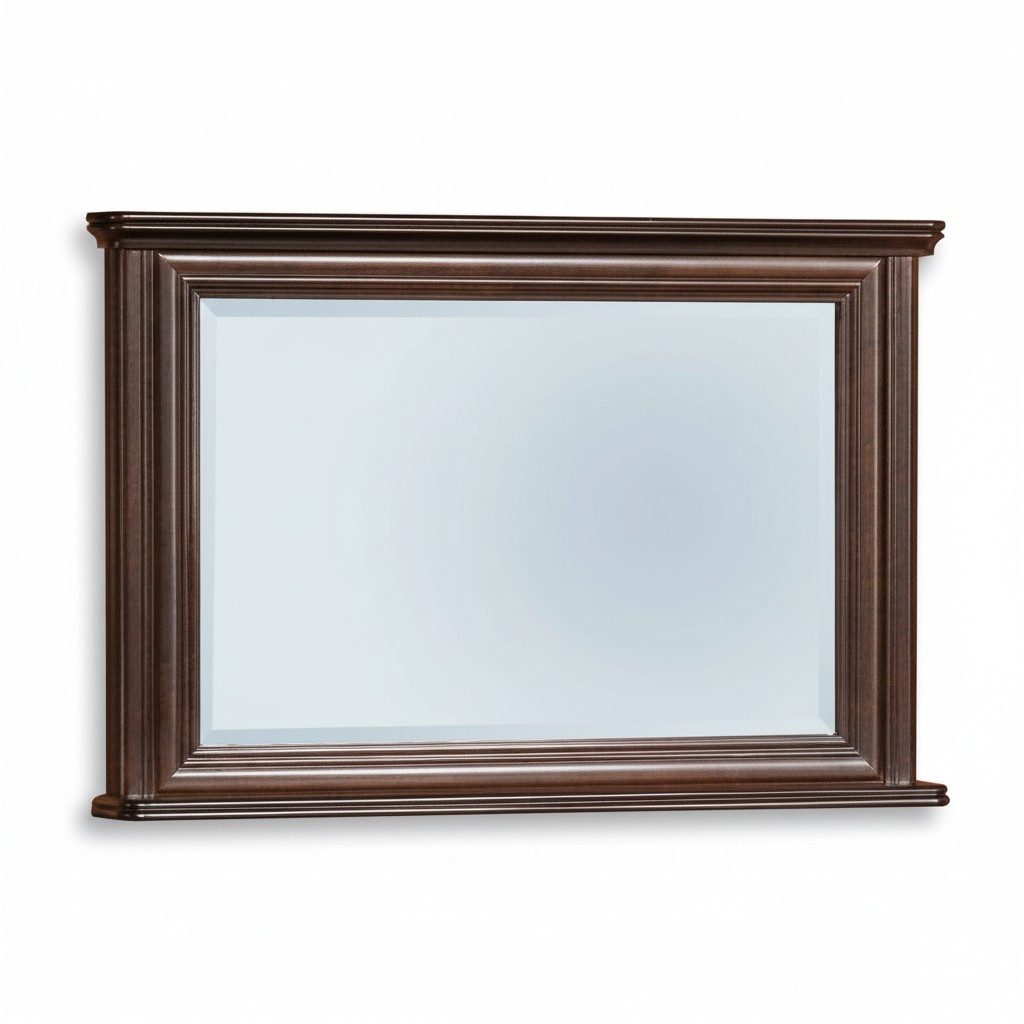 Klassischer Designer Echten Holz Rahmen XXL Spiegel 107x71 Spiegel - Model W-L2