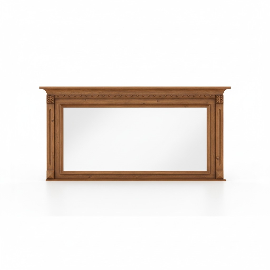 Klassischer Designer Spiegel Wandspiegel mit echten Holz Rahmen Kolonial Stil