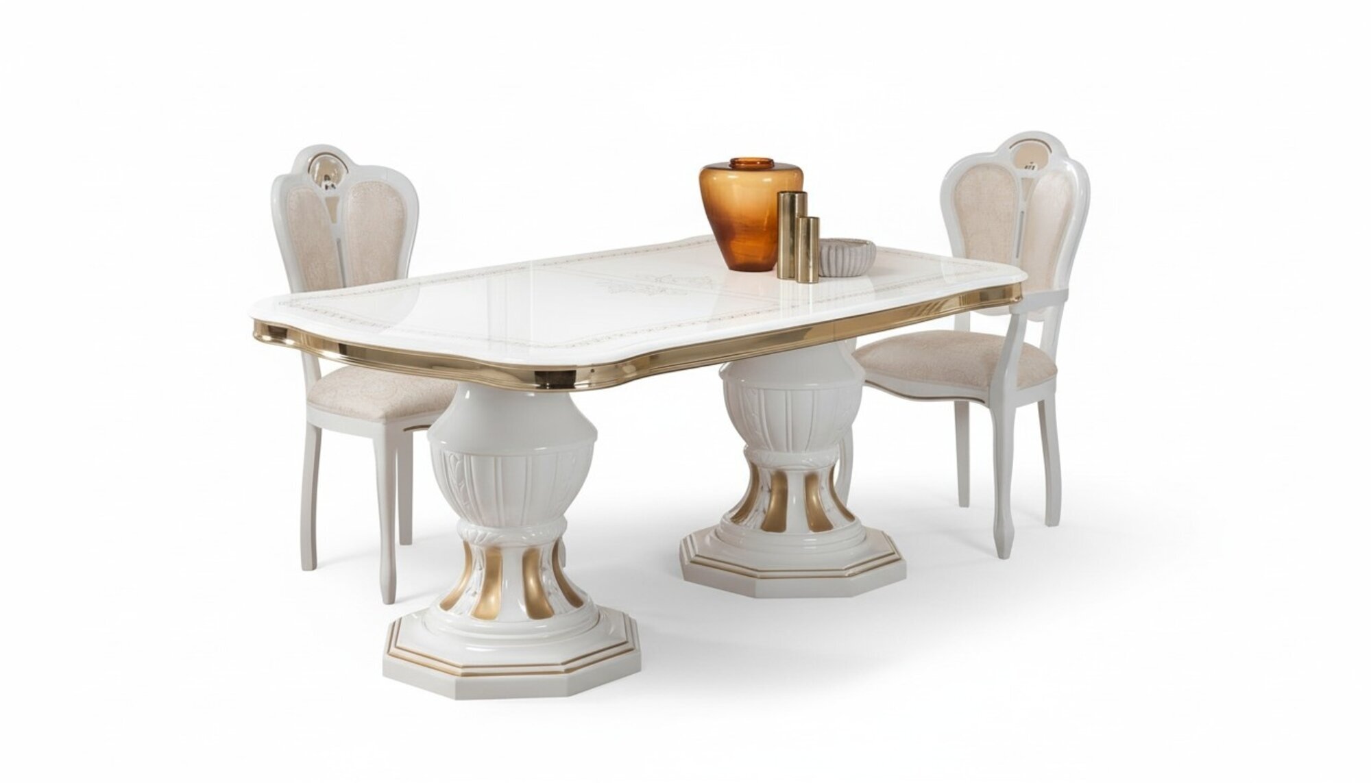 klassischer esstisch tisch wohnzimmer italienischer tische stil möbel weiss