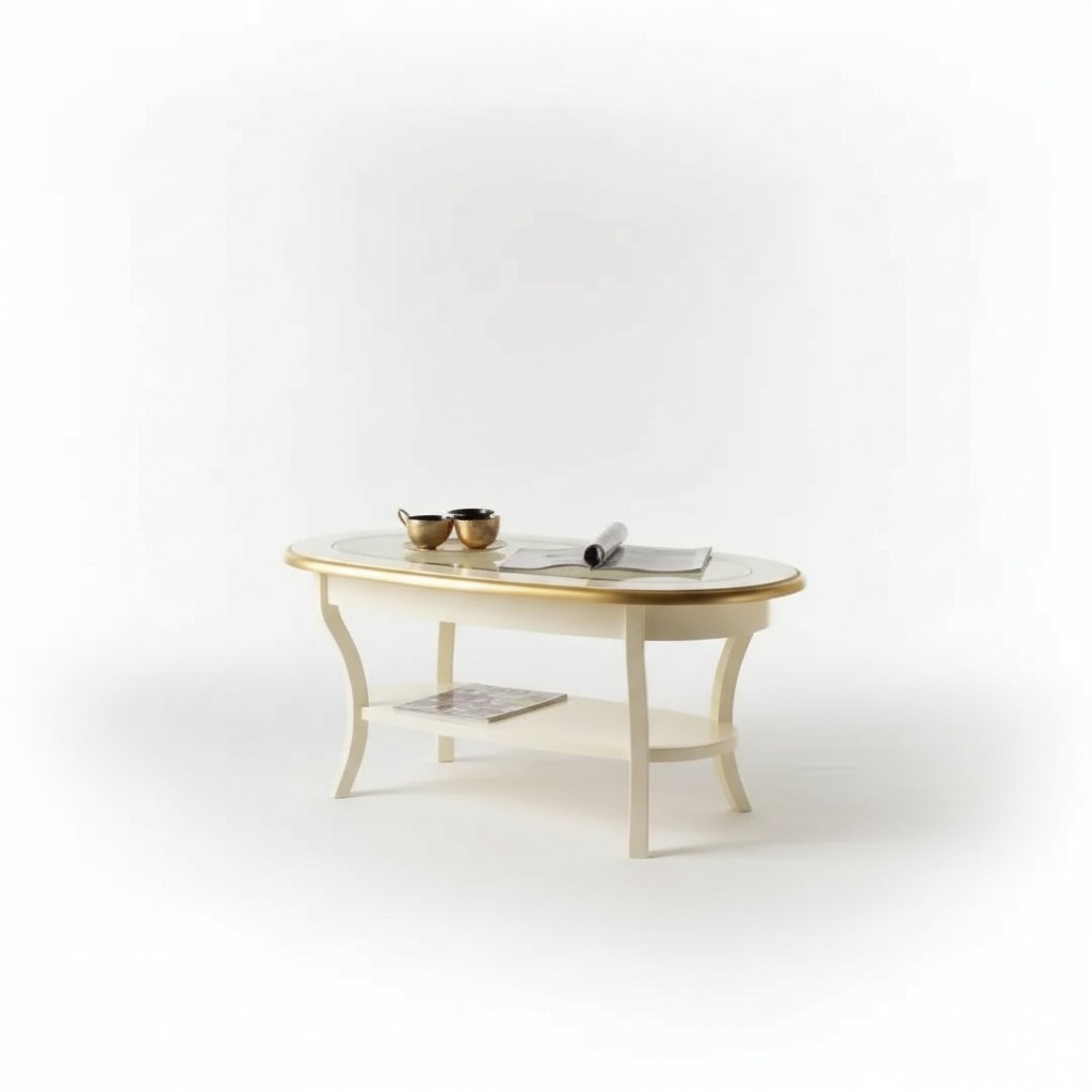Klassischer Luxus Designer Couchtisch Wohnzimmer Holz Möbel Weiß